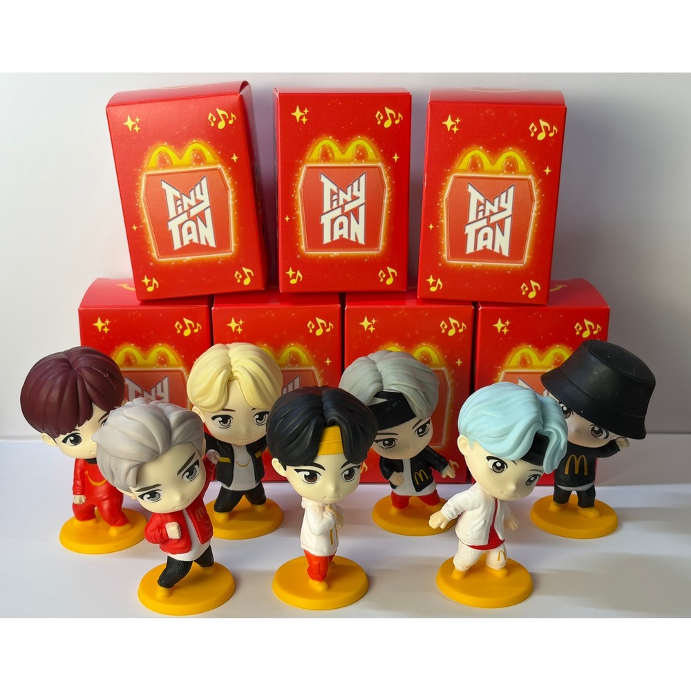 McDonalds TinyTAN BTS Happy Meal Encore Full Set 7 Figures #8 - #14 Bundle